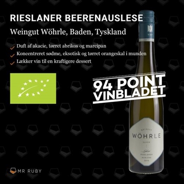 2017 Rieslaner Beerenauslese, Weingut Wöhrle, Baden, Tyskland